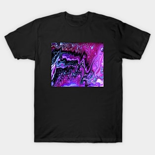 Azure, Violet, and Fuchsia Abstract Art T-Shirt